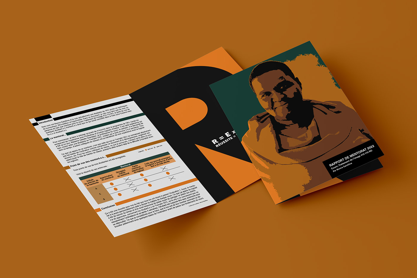 brochure design Layout document black green orange text