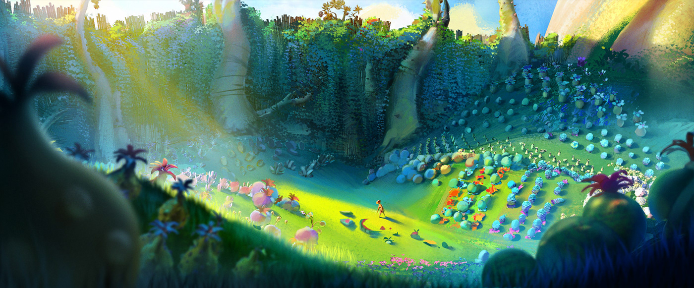 animation  Character composition Croods design dreamworks environment lighting Nature painting  