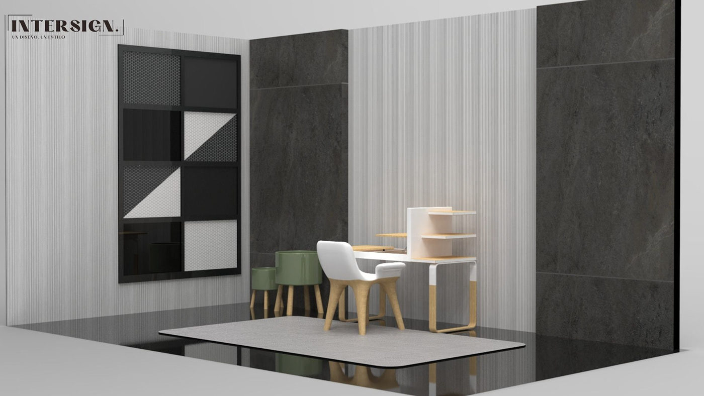 diseño escandinavo escritorio interior design  interiores Minimalista mobiliario Render
