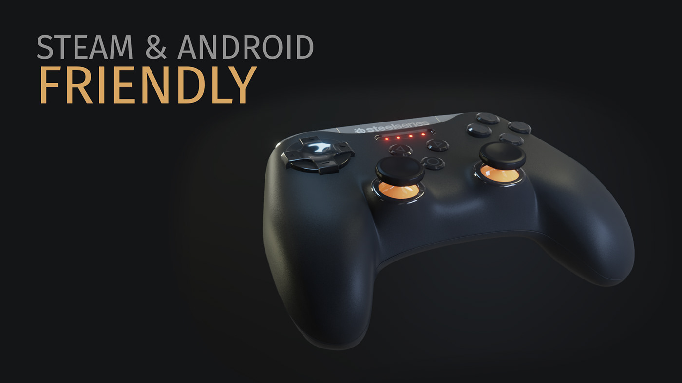 Steelseries controller Gaming Render blender 3D game wireless android product