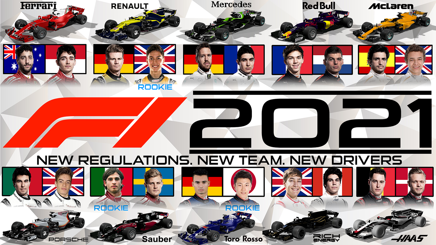 F1 2021. New Regulations. New Team. New Drivers on Behance