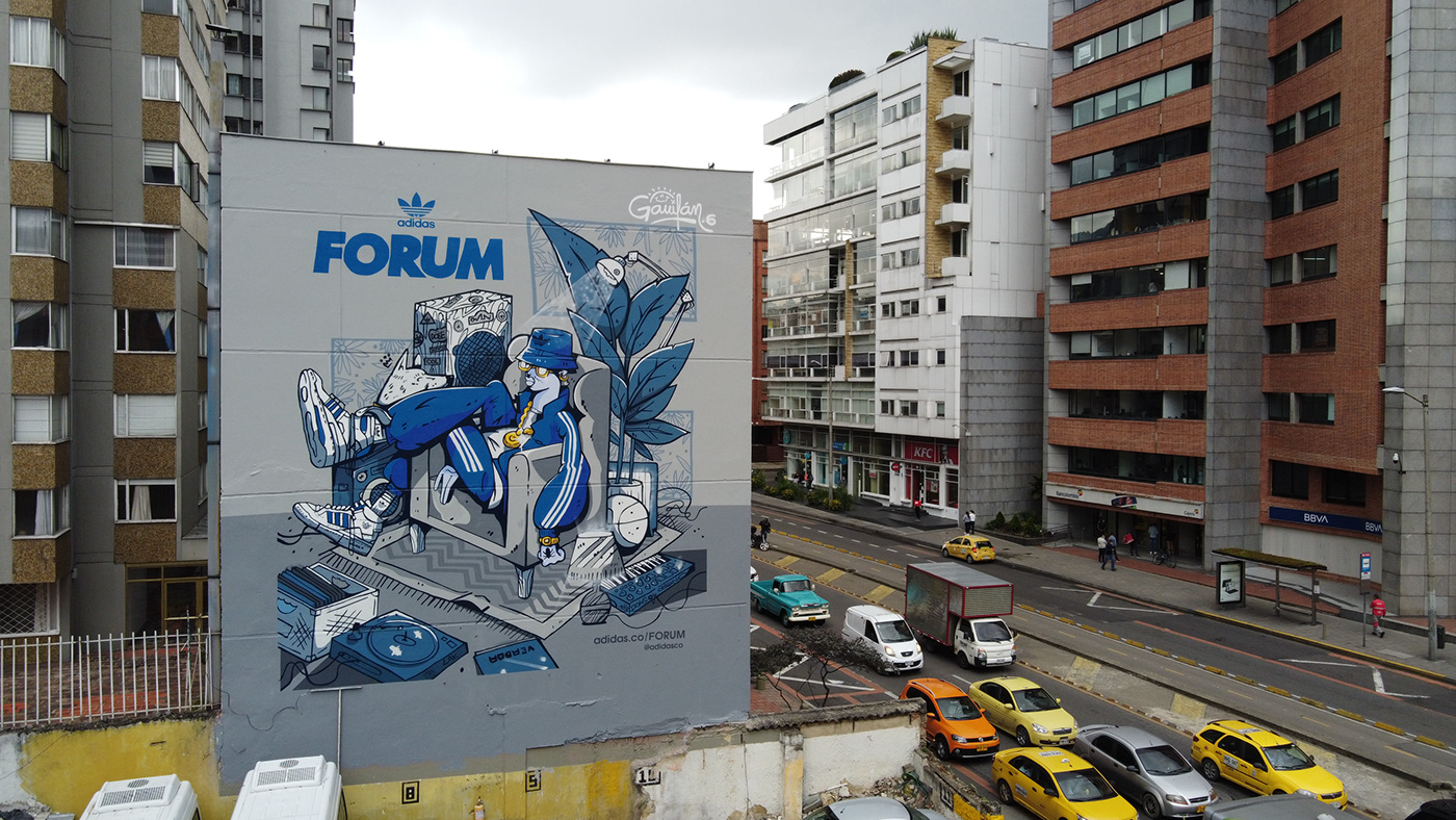 adidas colombia forum hype Mural paint sneaker sneakerhead sneakers Street Art 