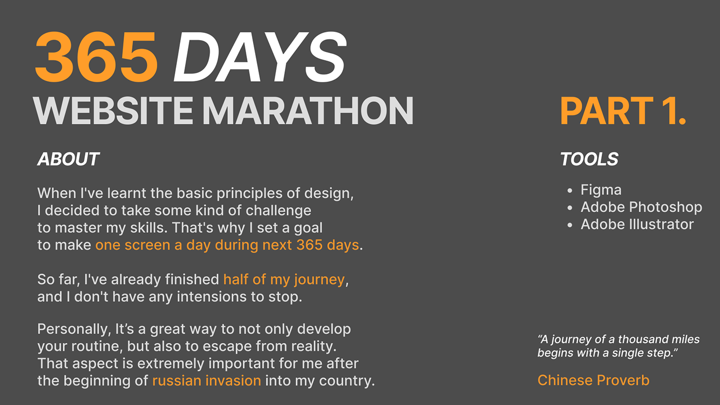 365 challenge 365 Days 365days challenge daily everyday Marathon typography   UI/UX Website