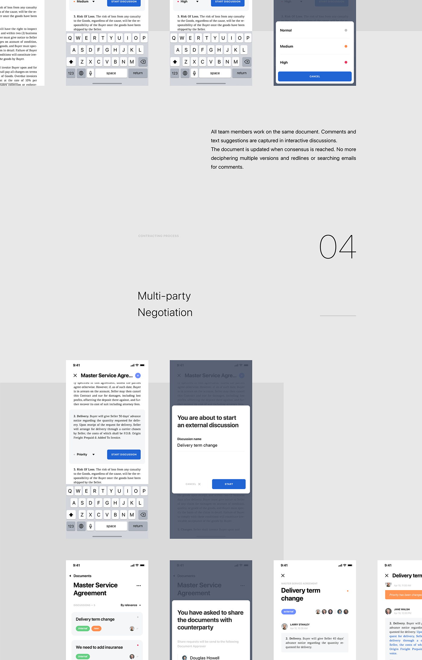 ux UI Minimalism app Mockup dashboard business Negotiation Documents iphone