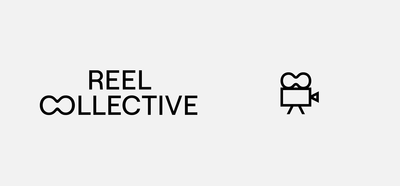 Reel Collective centred logo and icon.