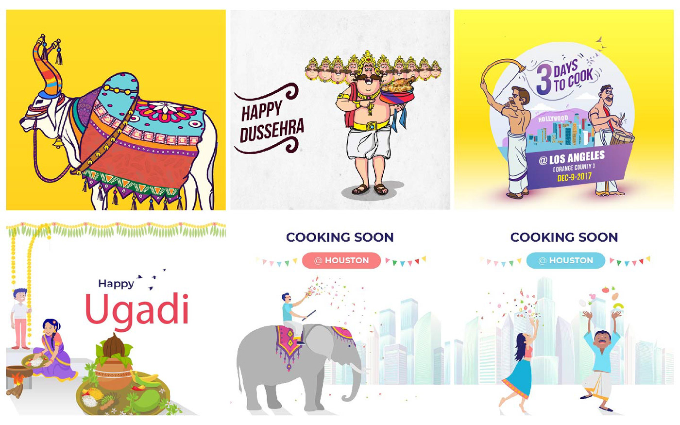 ILLUSTRATION  graphic design  characters creatives restaurant Food  indian culture branding  Digital Art  social media posts