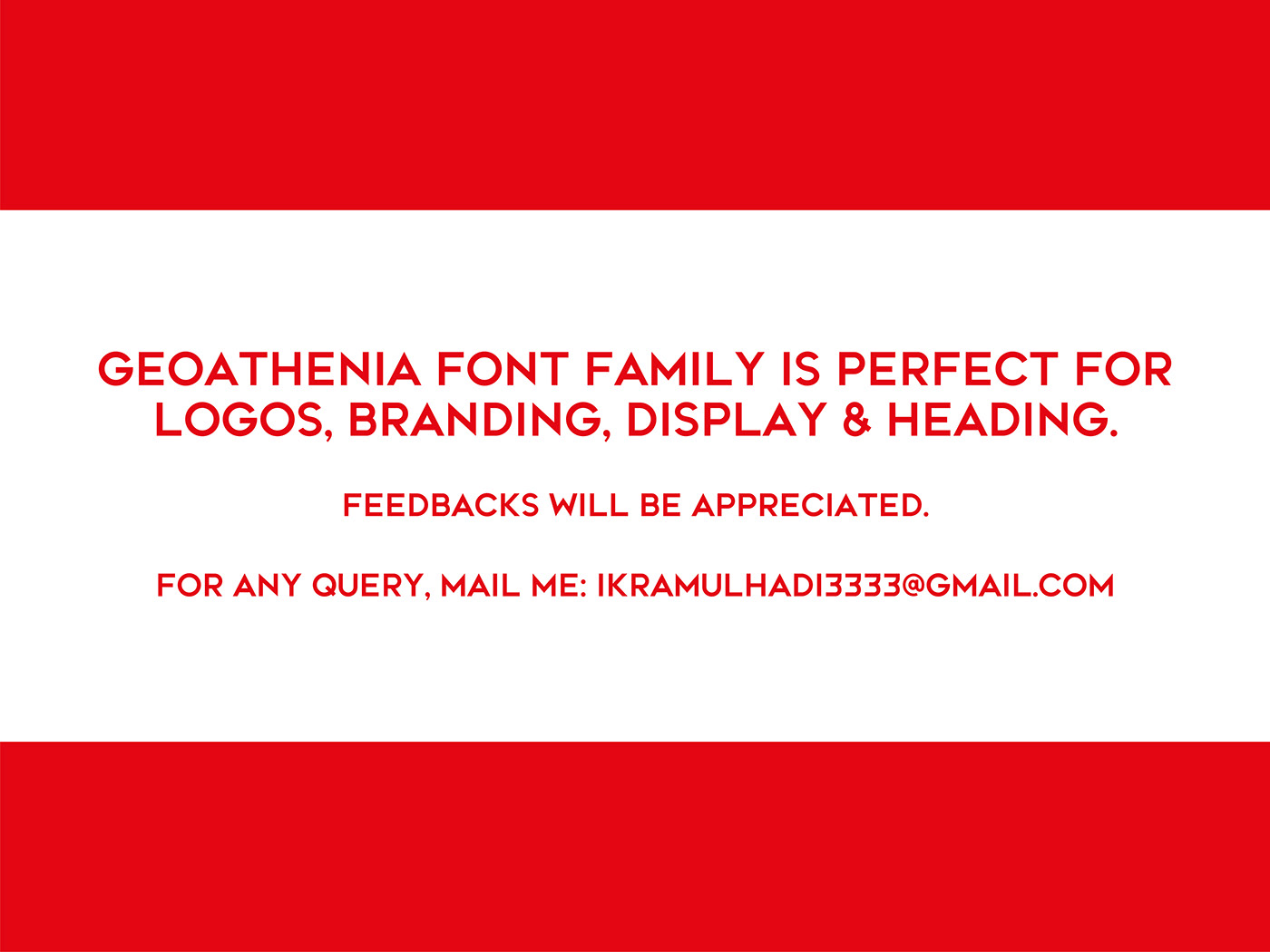 commercial Display font free Geoathenia Geoathenia Sans geometric modern san serif Typeface