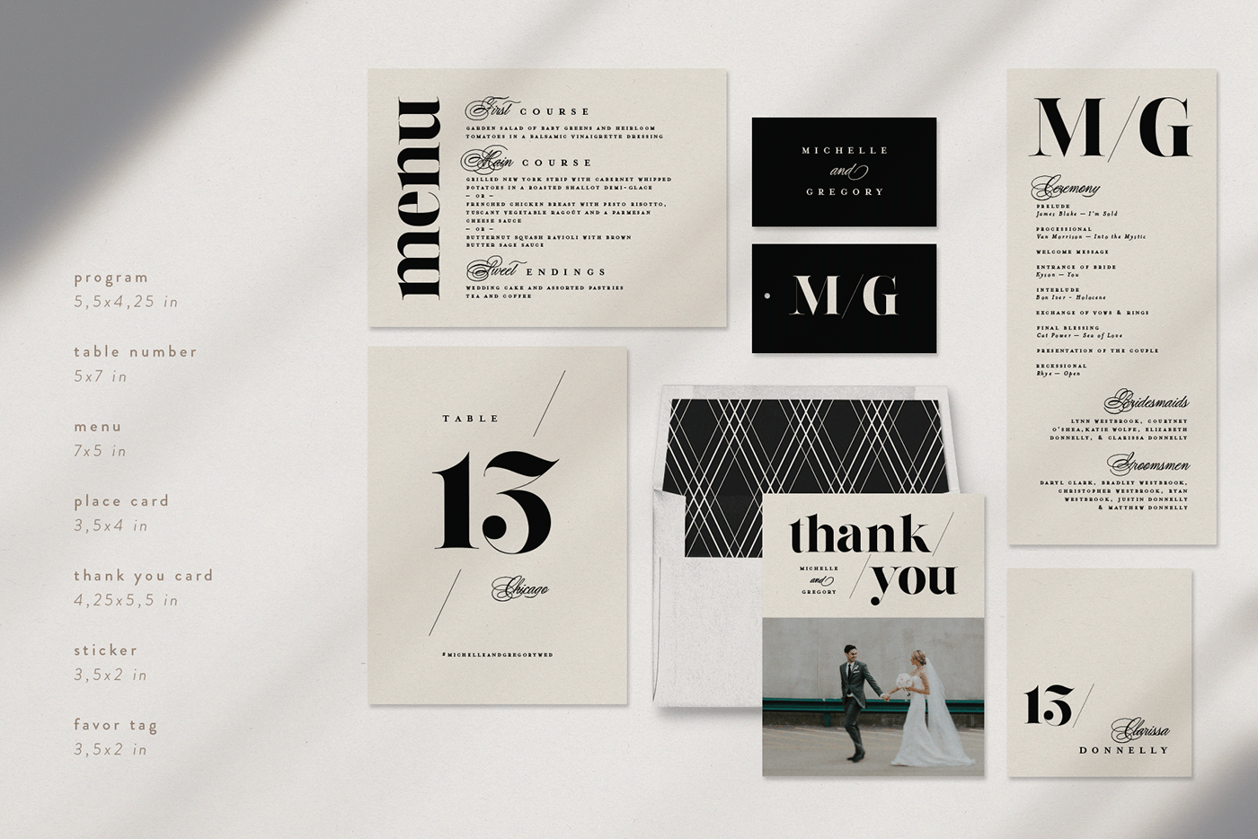 bold Minimalism modern typographic wedding cards wedding invitation wedding stationery wedding suite