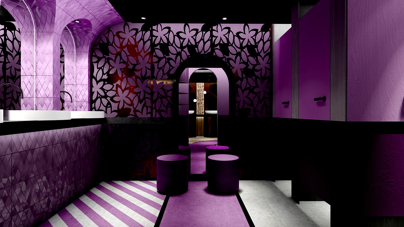 Bar Design nightclub design Cafe design interior design  lounge design Lighting Design  Game room design 3d Visualisation 3D Visualization Toilet Design
