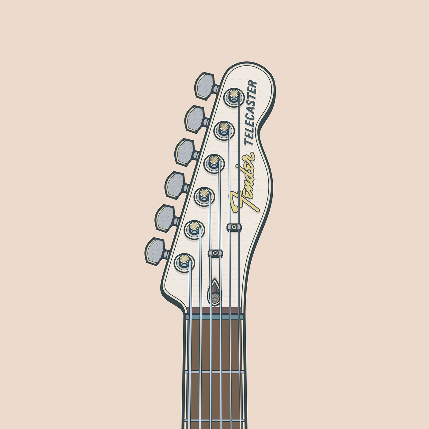 electric guitar fender Fender Telecaster guitar guitar illustration music musician Telecaster vector Vector Illustration