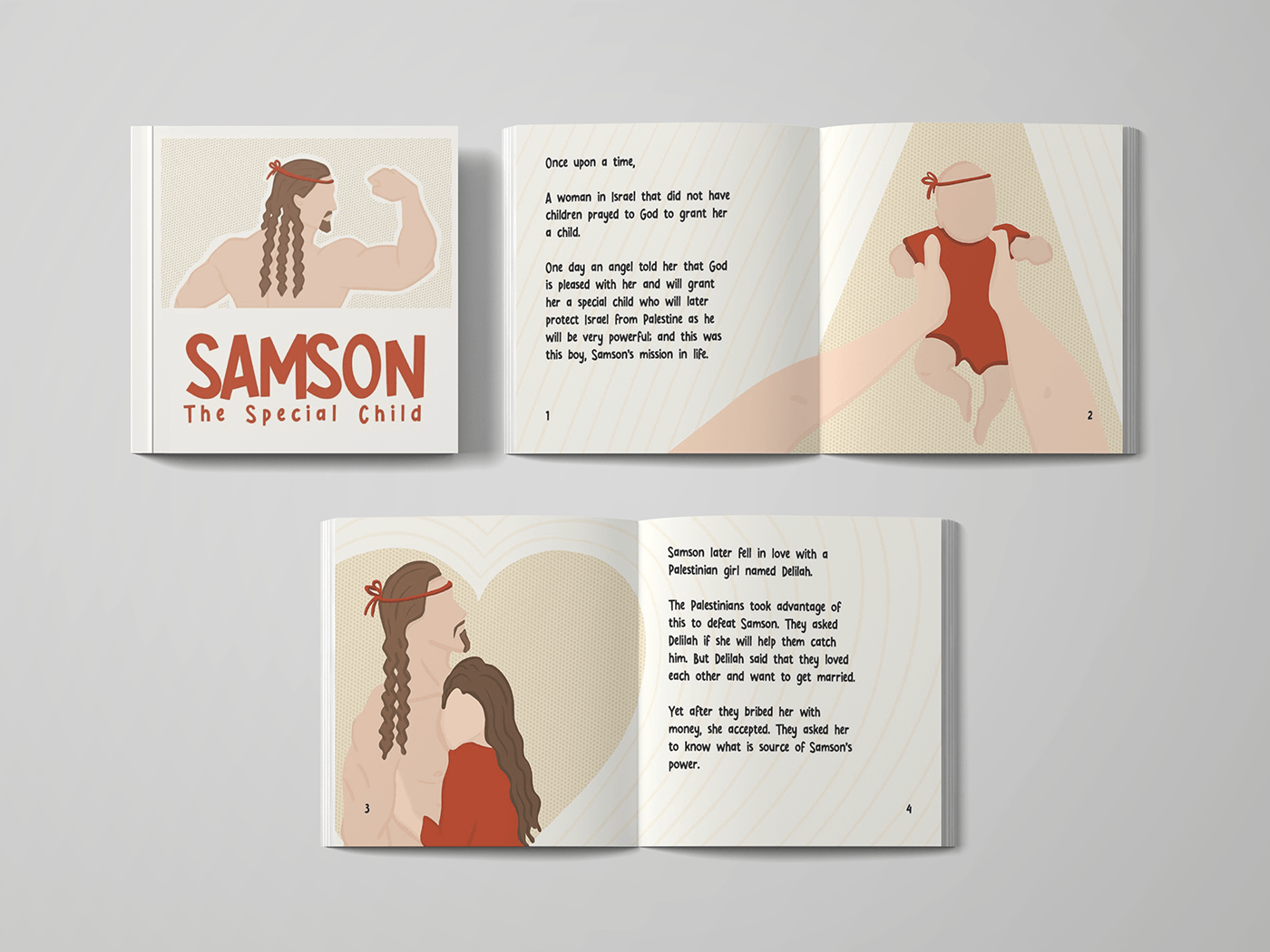 storybook children samson samson and delilah Layout colors bible story bible balance Fun