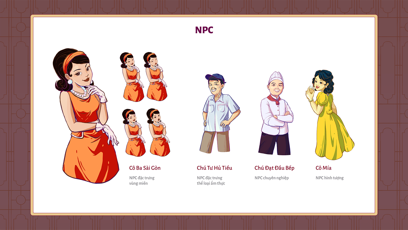 Character cuisine design Food  game gamedesign graphic design  UI/UX vietnam vietnamese