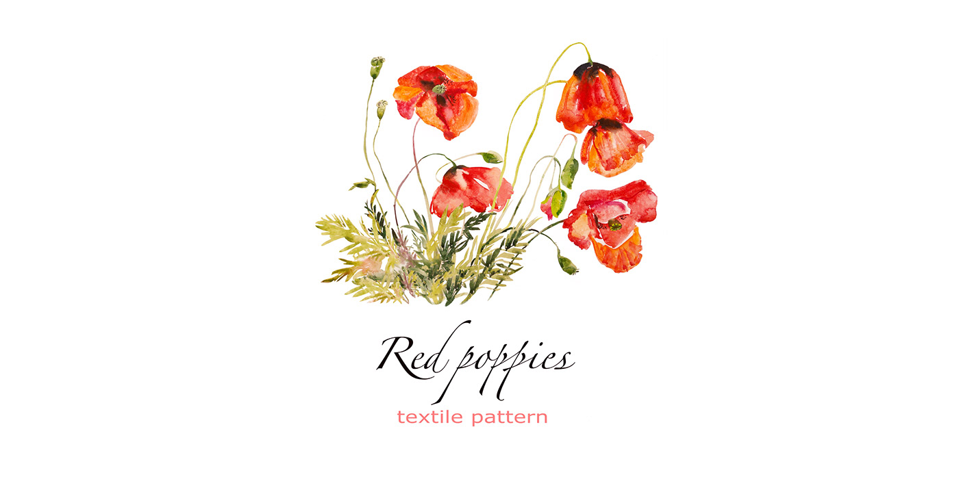 botanical Flowers Nature pattern pattern design  surface design textile watercolor watercolor painting watercolour