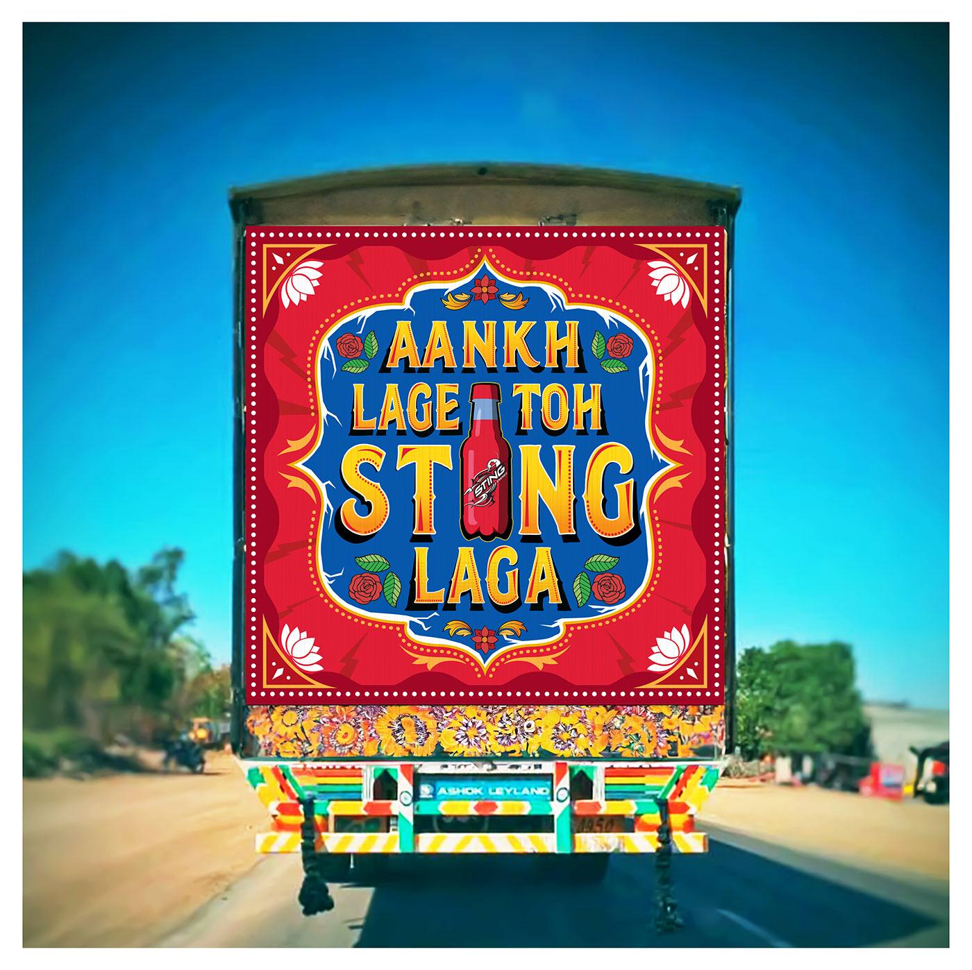 truck advertising truck art Indian art indian illustration digital painting concept art digital illustration Advertising  brand identity Truck Painting