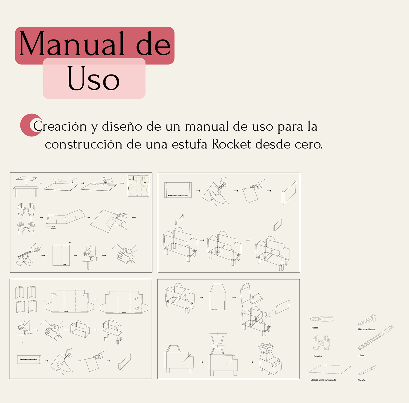 manual instructions grafico ilustracion vector lineal art