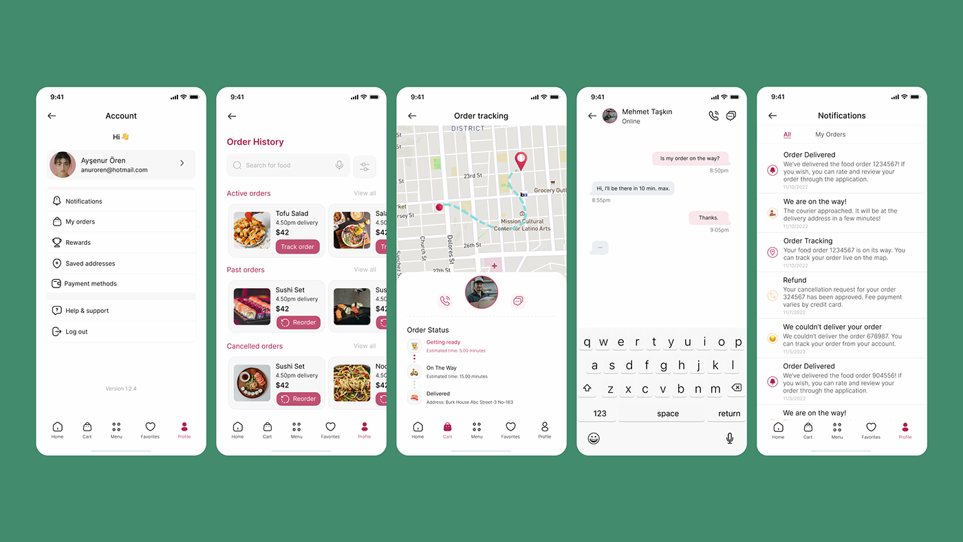 app design CaseStudy Mobile app sushi restaurant UI UI/UX uidesign uxcasestudy fooddelivery foodapp  