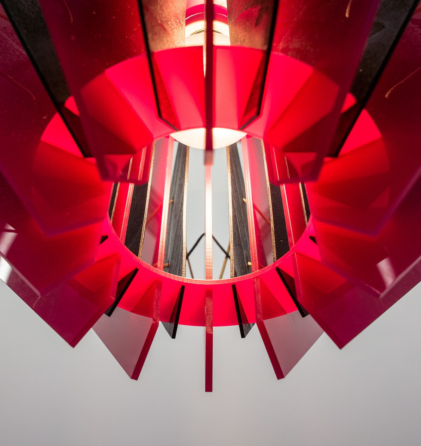 sculpture craft art Lasercut design Nylon cord Lamp lighting Interior acrylic glass