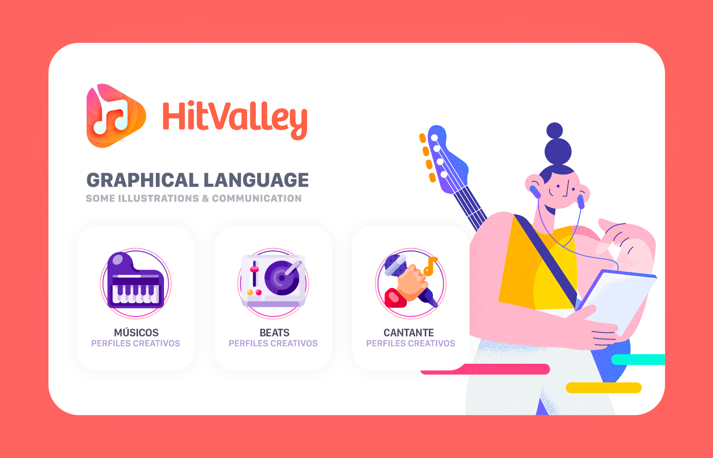 hitvalley branding  ilustracion logo music app music logo icon music