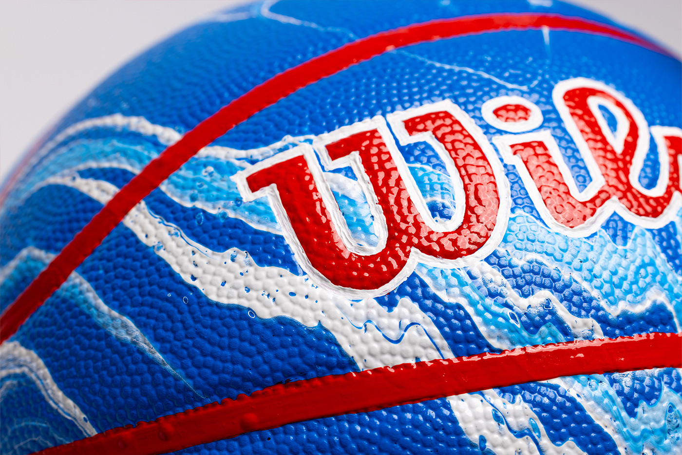acrylic art ball basketball chicago bulls detroit pistons fusion NBA painting   wilson
