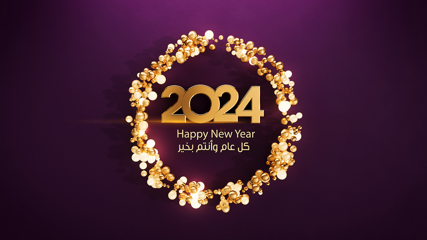 newyear 2024 calendar opener motion graphics  3dart UAE Burj Khalifa dubai Abu Dhabi emirates