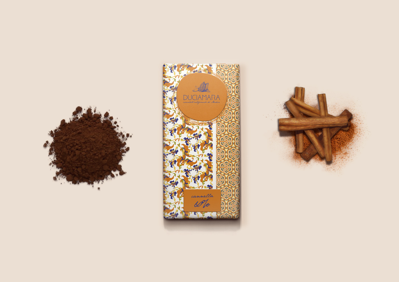 Duciamara modica sicily chocolate flavors sketches logo Label Patterns handcraft