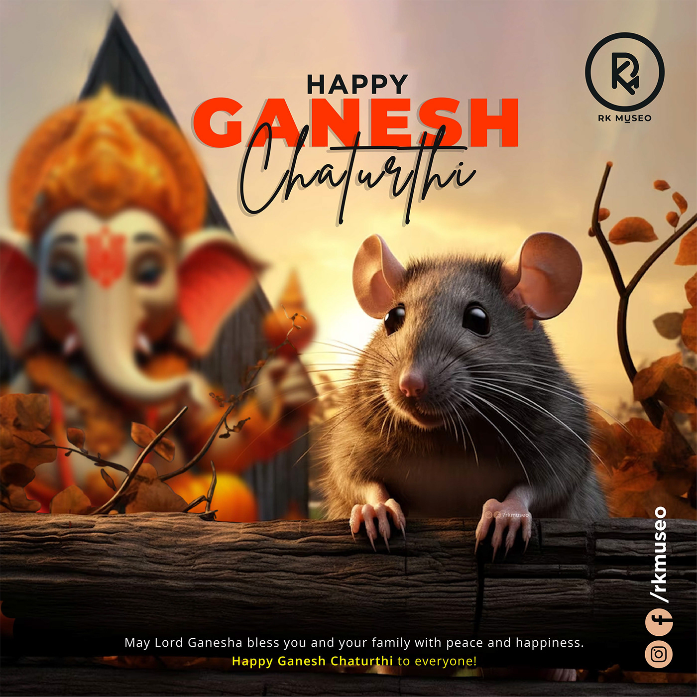 Ganesh ganesh chaturthi Socialmedia ganapathi Hindu branding  digital marketing logo brand designer Logo Design