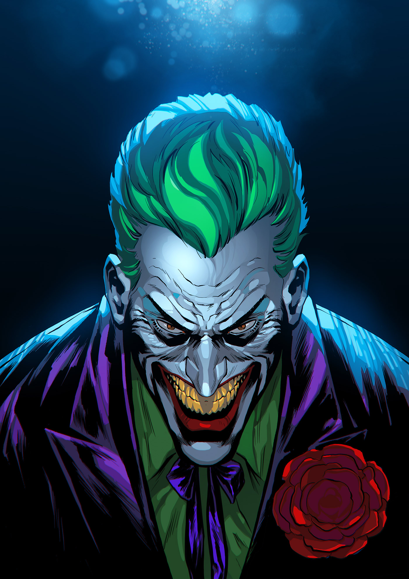 joker dc superman batman color ink comic smile crazy flower