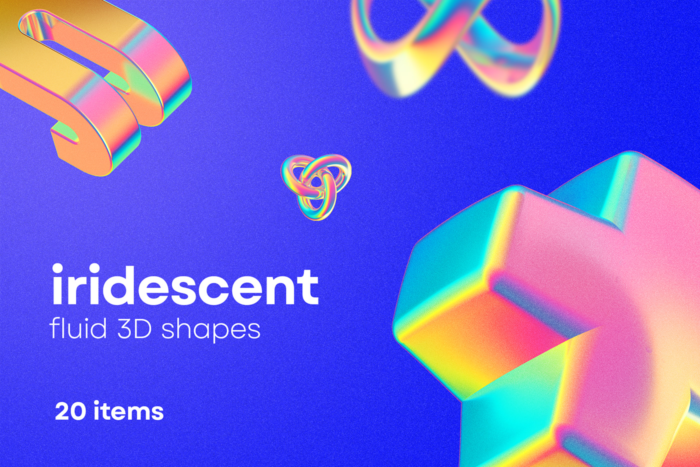 3D iridescent png shap shape