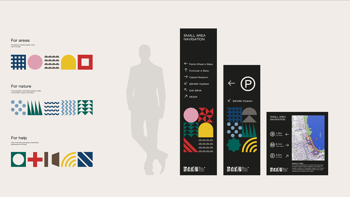 baku branding  city design geometric graphicdesign identity logo pattern pictogram