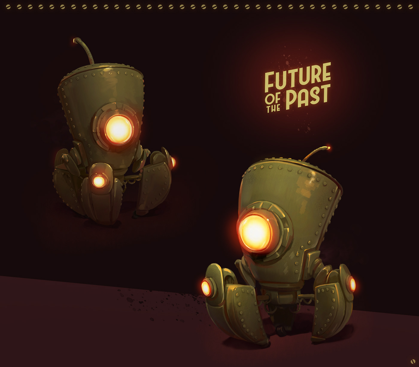 robot dieselpunk Character design concept art artwork Vehicle artist mechanical
