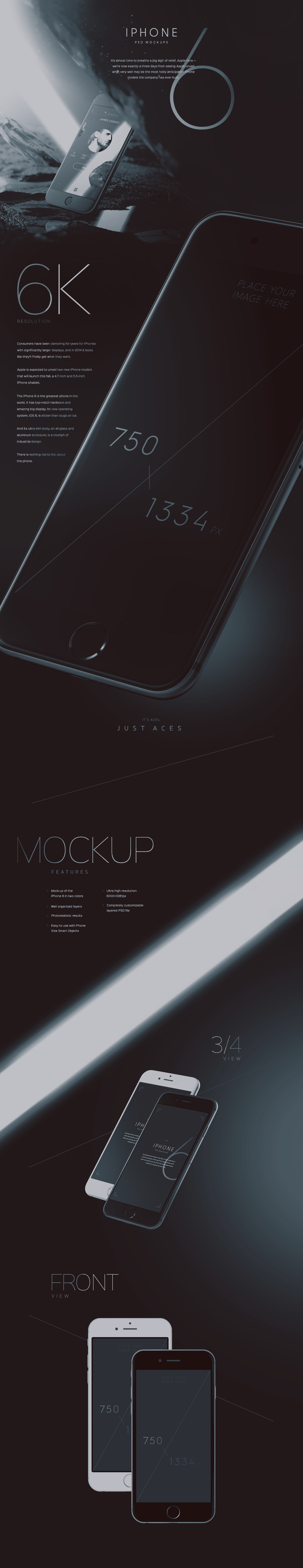 Mockup iphone 6 photoshop free psd dark light free psd UI apple kit Castle iphone iPhone6s
