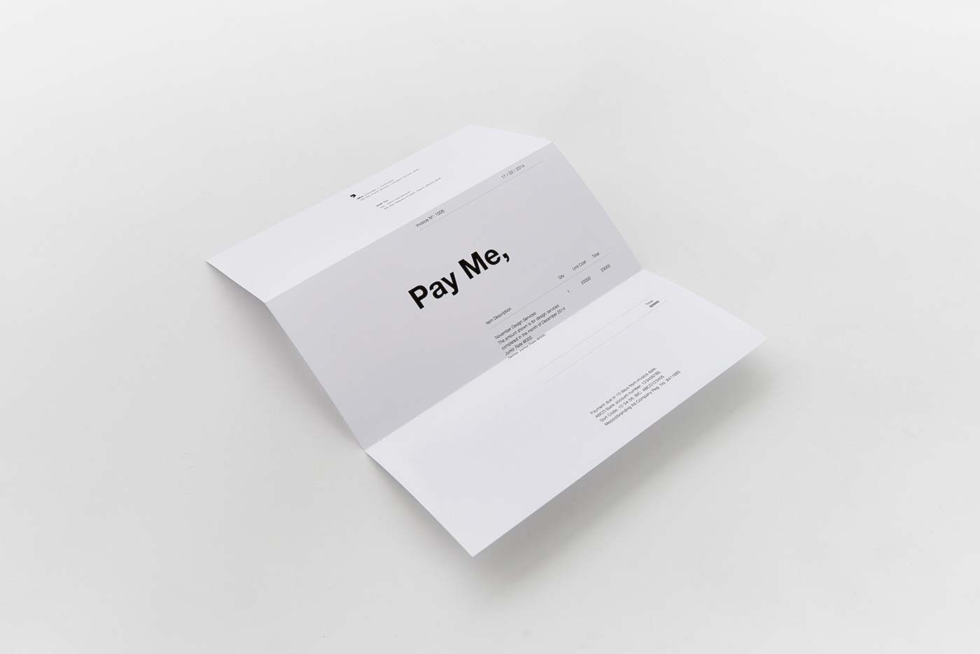 me brand identity print business card black Promotion London invoice laus mepostbranding White