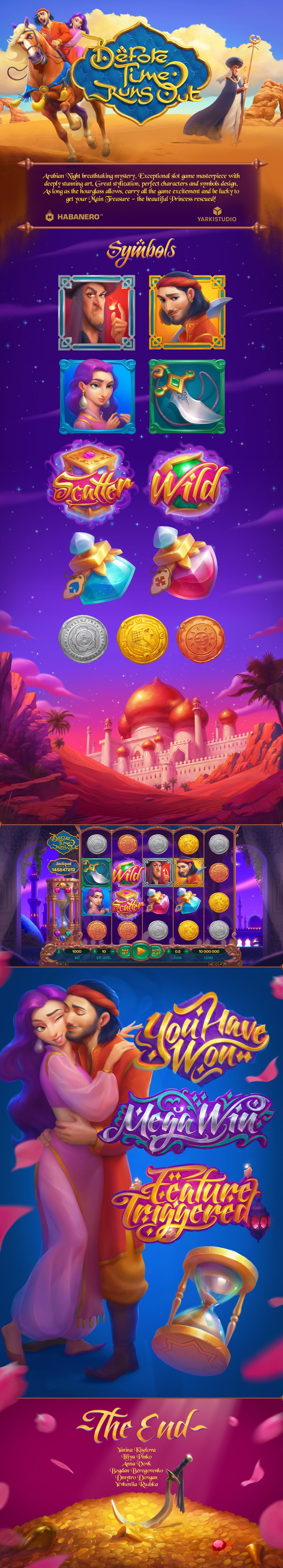 Arabic fairy tale Behance Character design  concept art Digital Art  game game design  ILLUSTRATION  slot UI