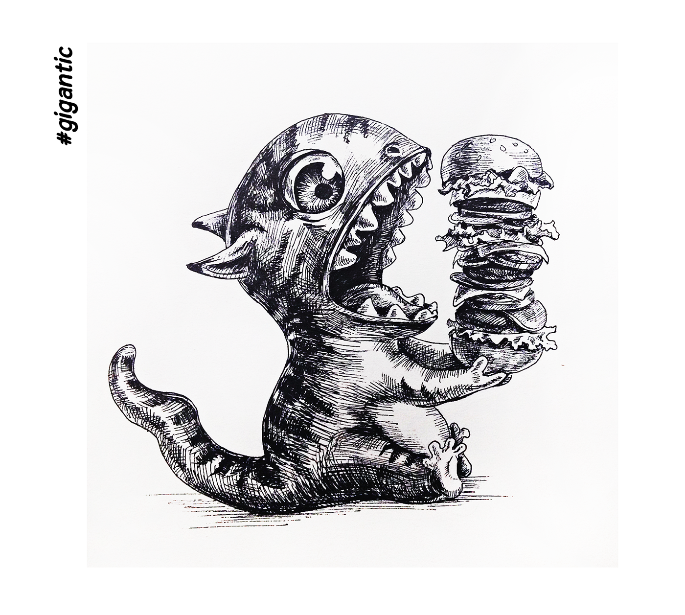 monsters Character ink inktober inktober2017 art ILLUSTRATION  challenge draw sketch