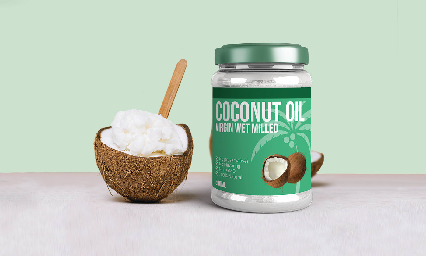coconut oil jar label label design