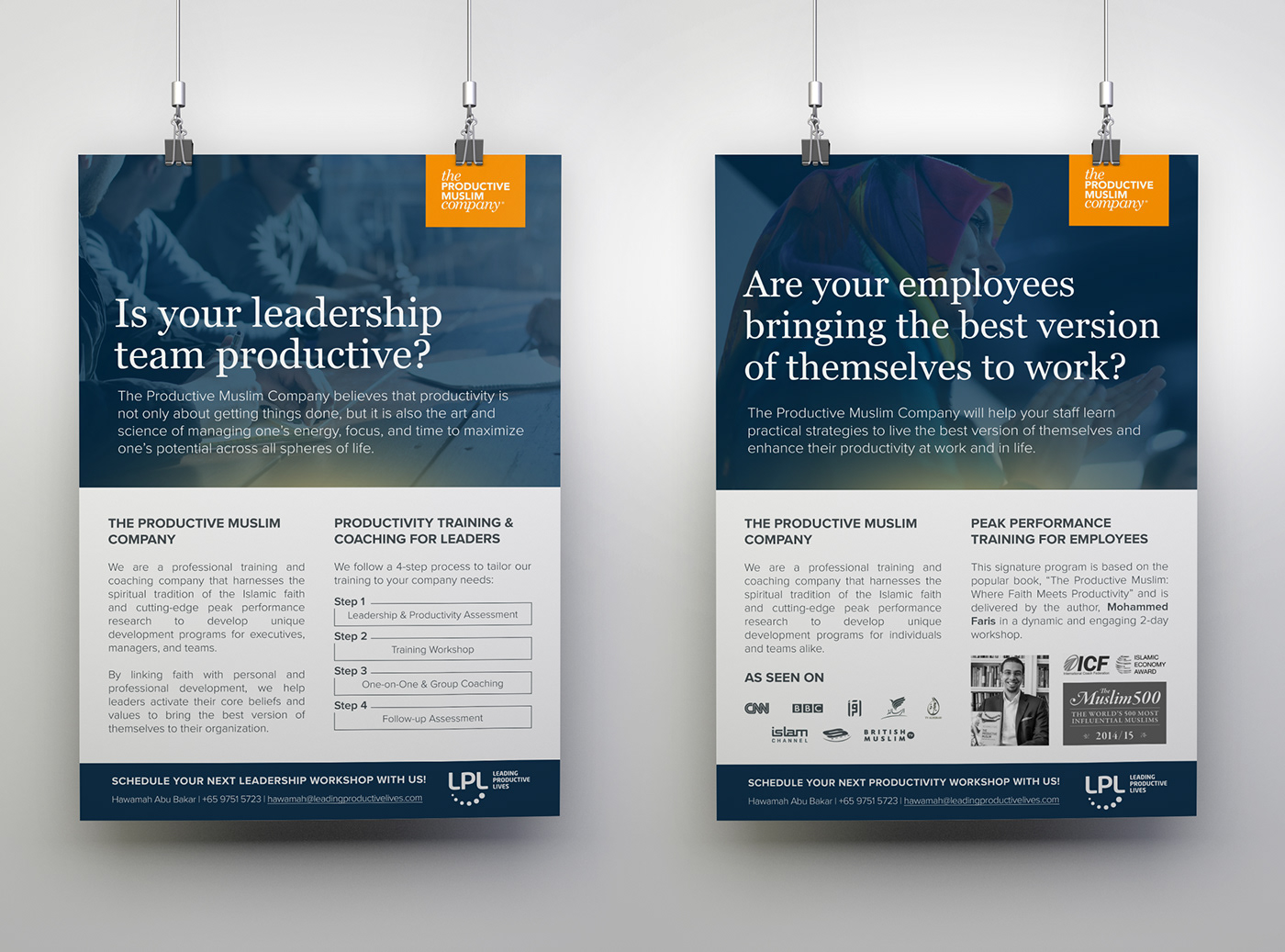brochure corporate employee Leadership muslim print productive Productivity training Workshop