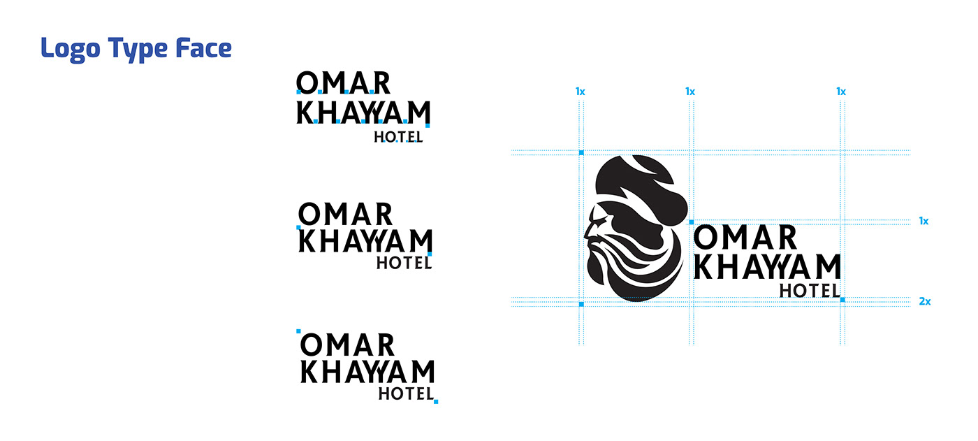 branding  brandskool hotel Illustrator logo omarkhayyam