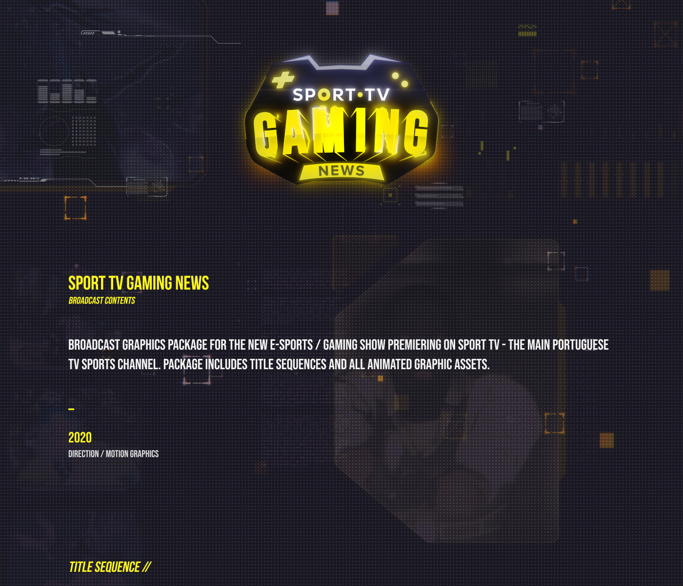 Cod FIFA Gamer Gaming lol Show sportTV title sequence titles