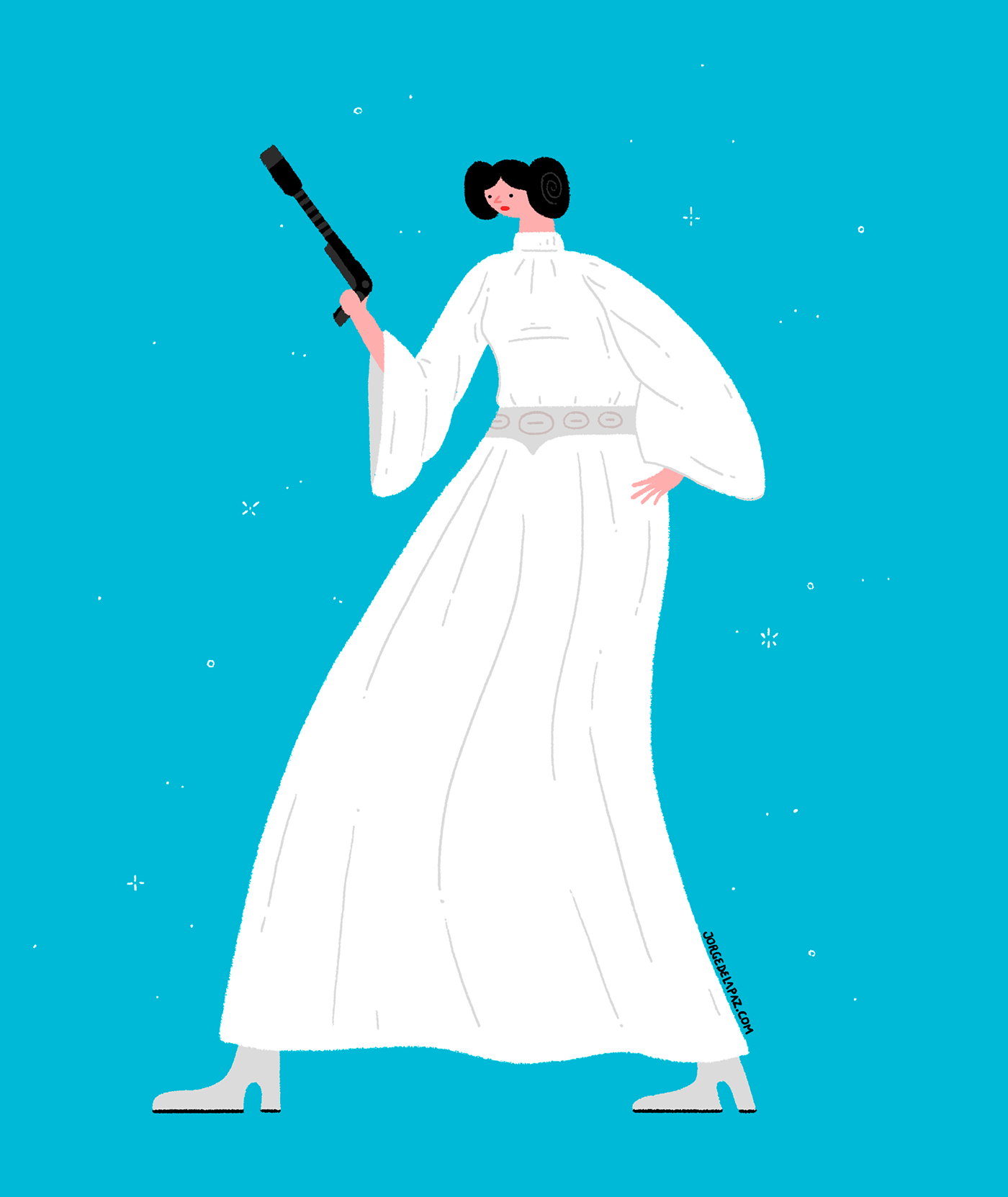 ILLUSTRATION  Leia organa star wars Carrie Fisher