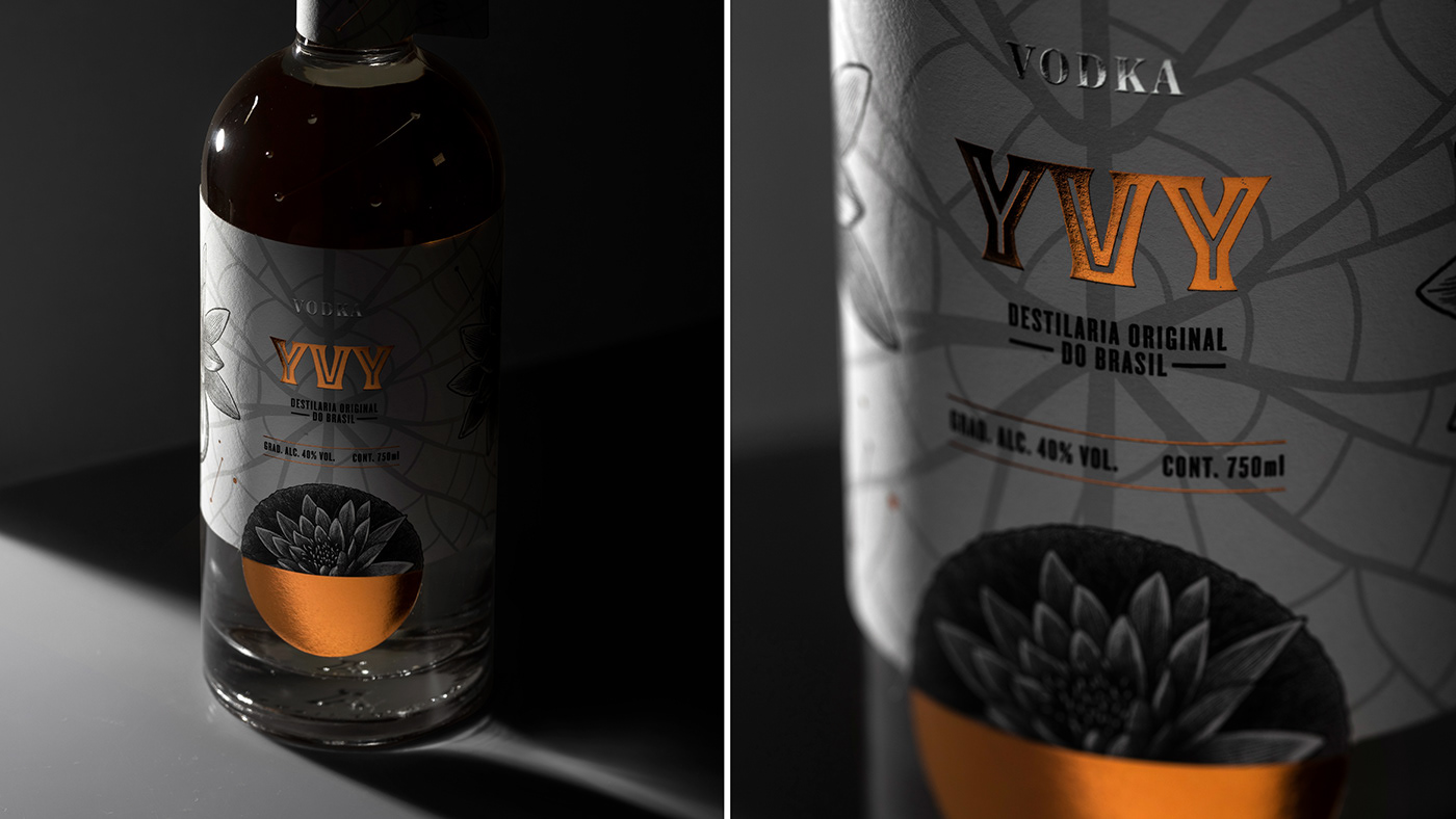 Amazon beverage Brazil Label package Packaging VICTORIA REGIA Vodka White yvy