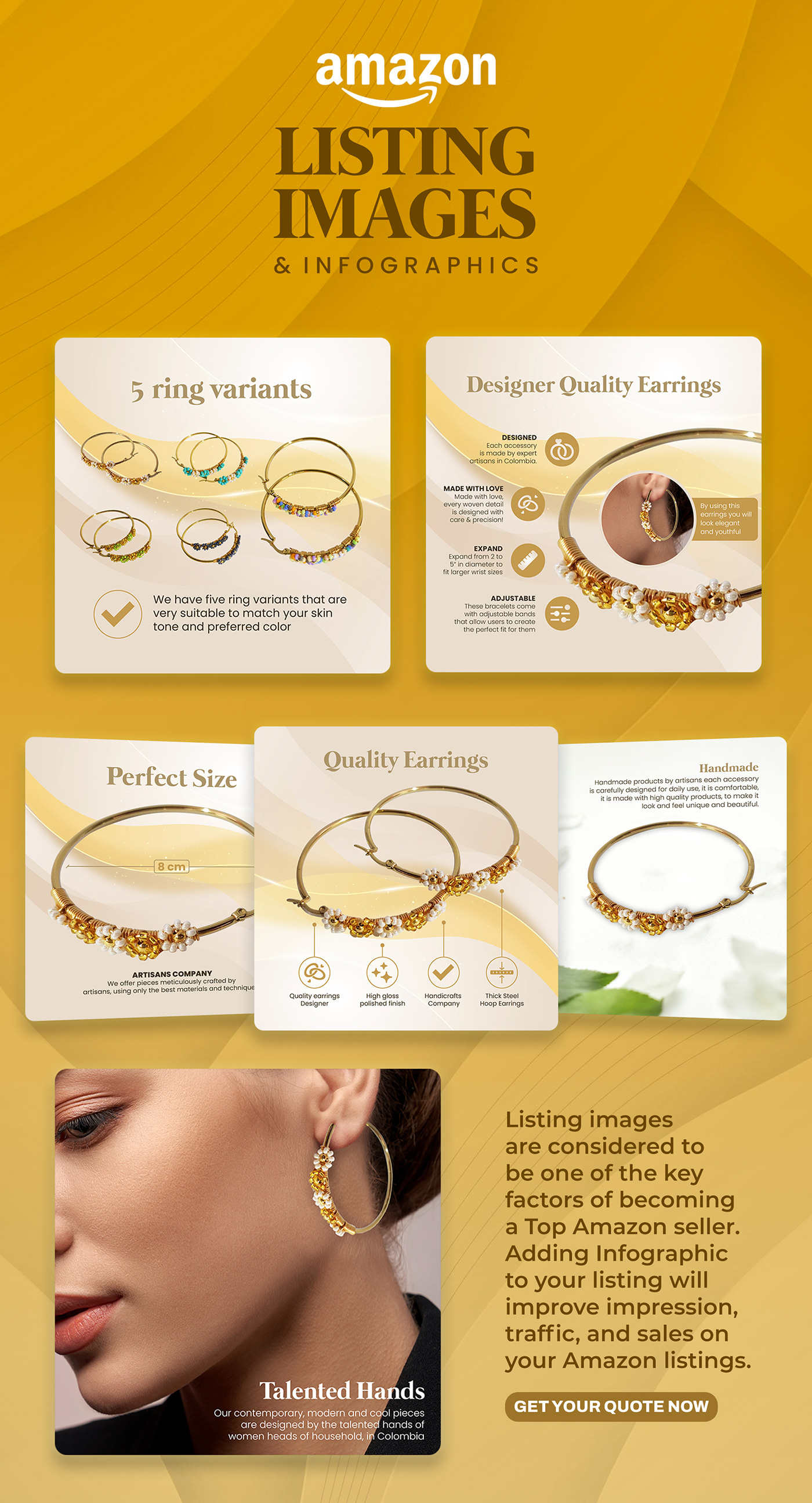 Amazon Listing enhanced brand content amazon A+ EBC A+ Content amazon infographics Jewelry Design  amazon ebc Product Infographic AMAZON LISTING IMAGES