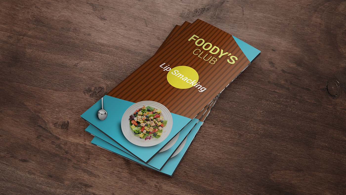 brochure graphic design  Adobe Photoshop branding  printdesign Restaurent Food 