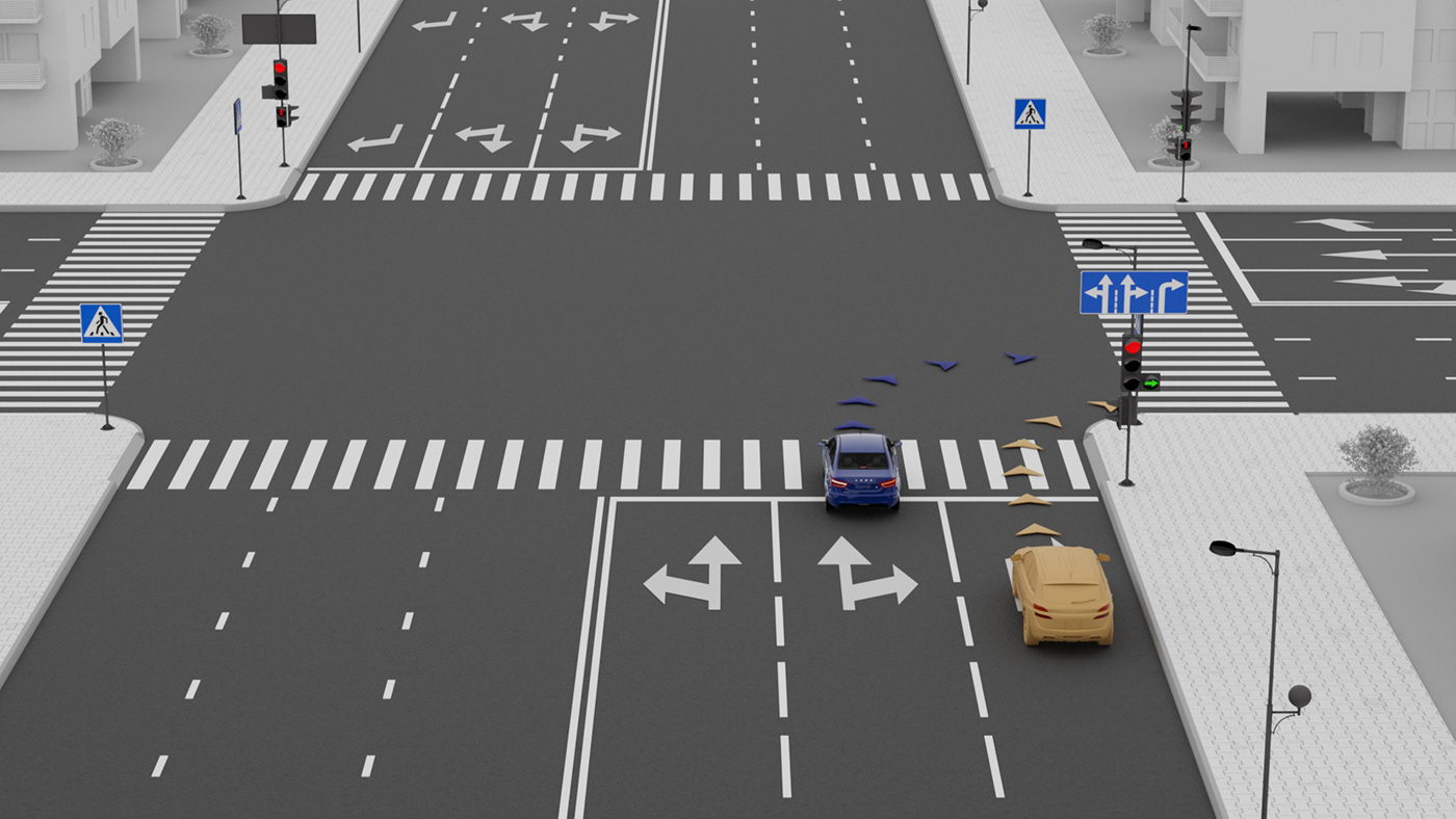 Arnold Render visualization traffic rules driving school 3D cinema 4d Instructional Video c4d