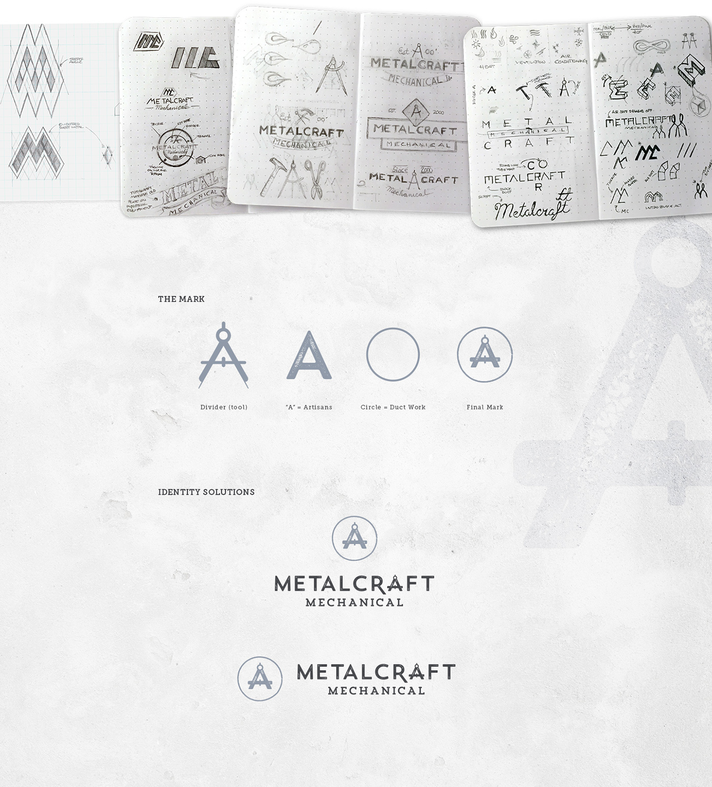 metal craft metal sheet metal artisan brand branding  identity Distressed vintage high-end