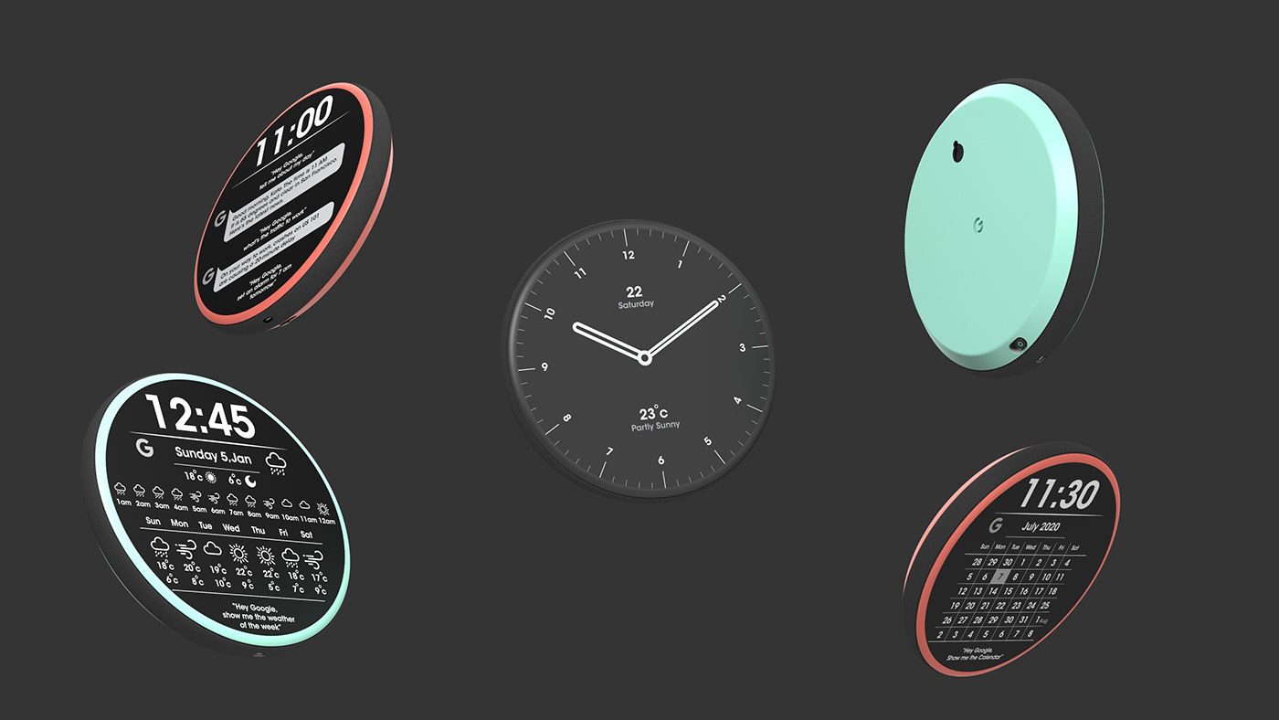 clock google nest Smart apple bluetooth design product Samsung UI/UX