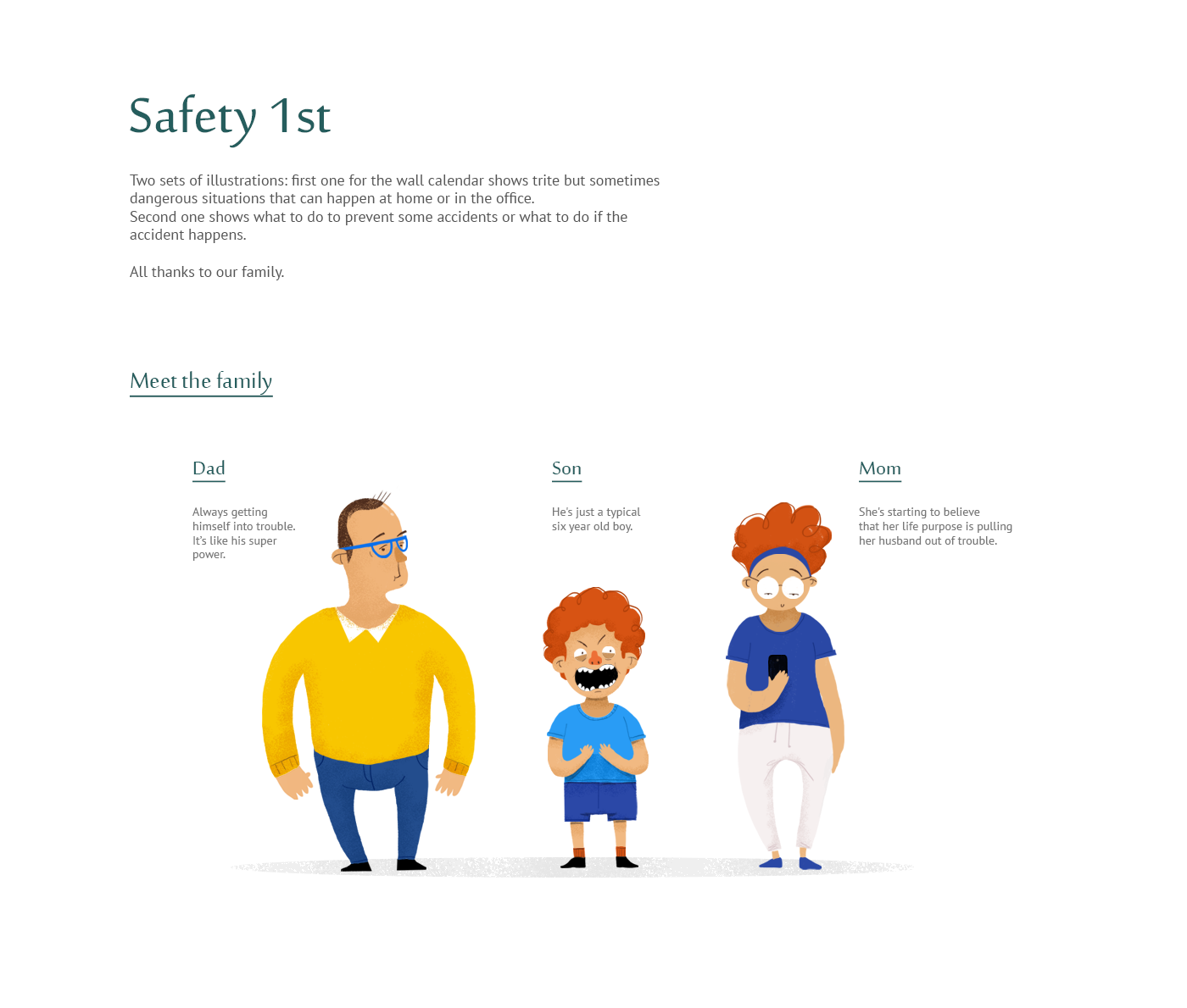 children illustration home illustration safety family dange dangerous situations first help