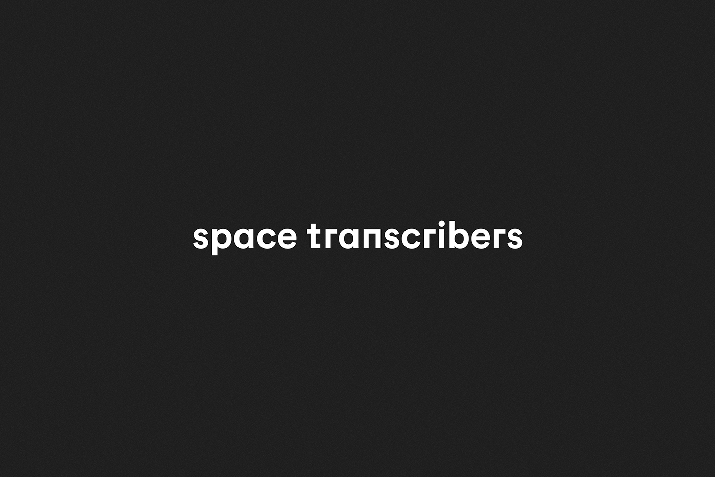 another collective Space Transcribers branding  architecture graphic design  Logotype stationary