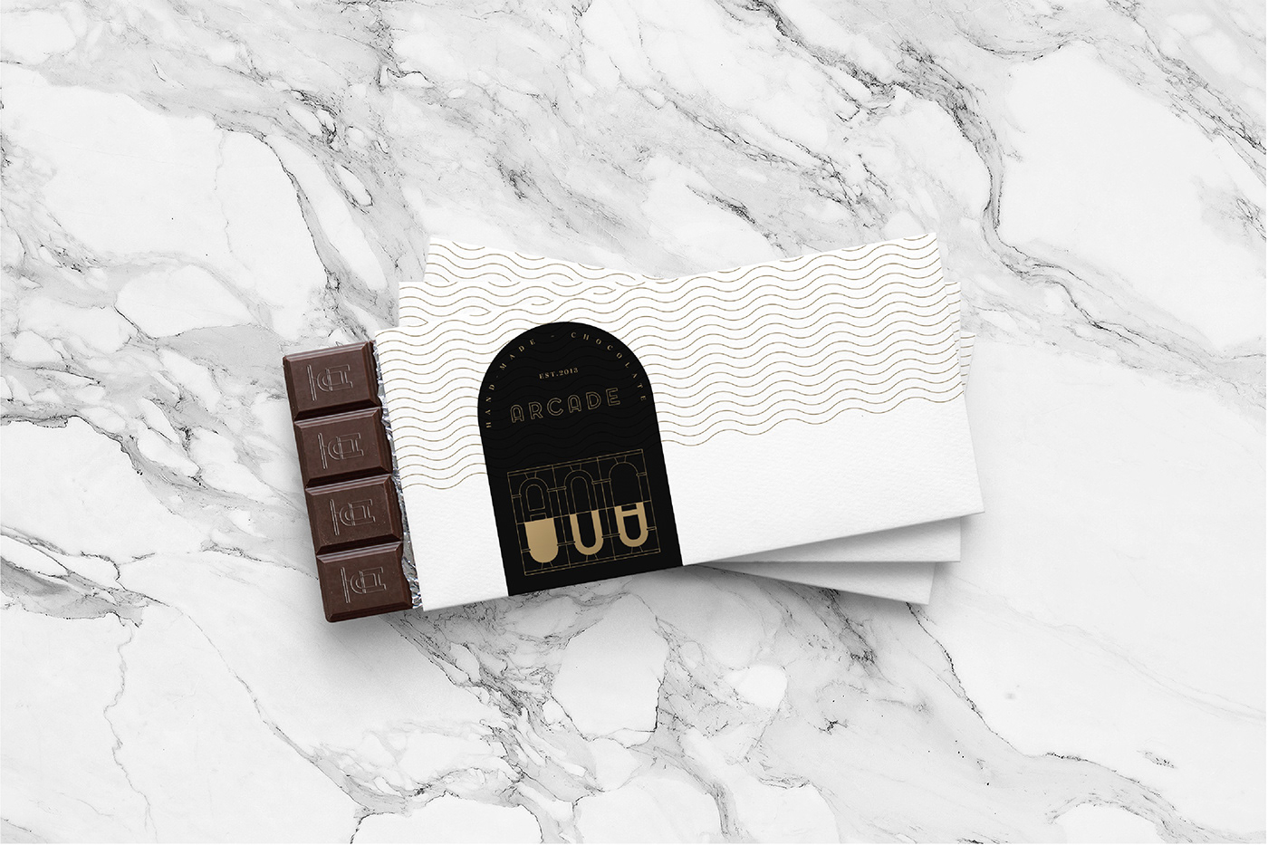 arcade architecture chocolate simplicity chocolate branding chocolate label chocolate packaging White packaging