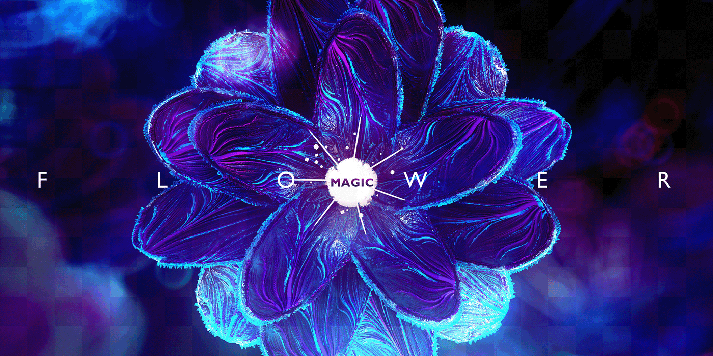 Magic   fantasy flower blue concept Style redshift everyday c4d Ae