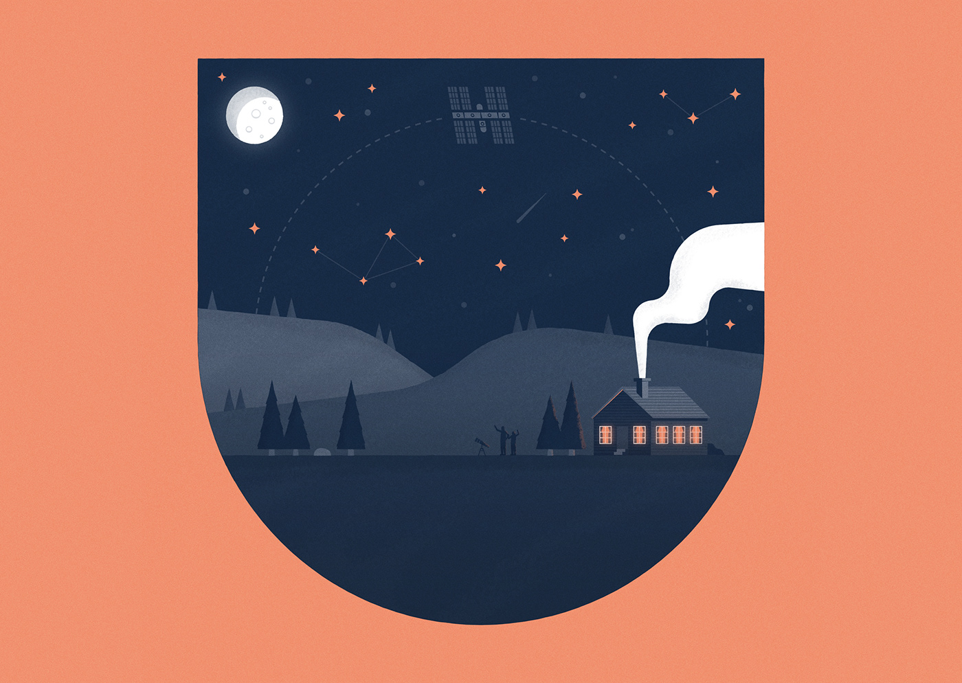 dribbble editorial science Nature animal vector Space  environment Collection experiment